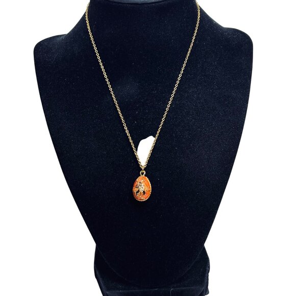 Joan Rivers Imperial Treasures LE Egg Trinket Box With Egg Pendant Necklace 5966 - Picture 5 of 9